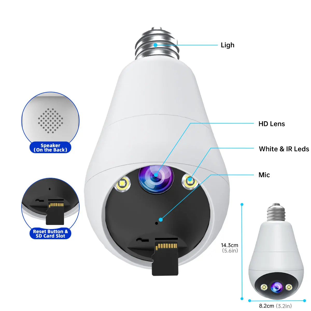 Bulb Surveillance Camera Smart