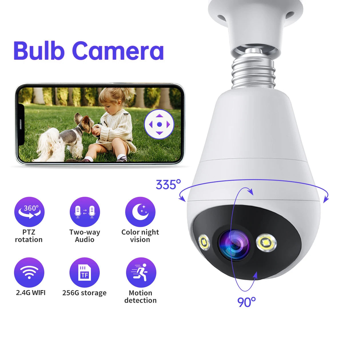 Bulb Surveillance Camera Smart